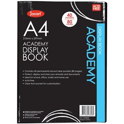 Jasart Academy Display Book A4 40 Pockets Pack 6