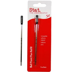 Stat Ballpoint Pen Refill Cross Compatible Fine Black each