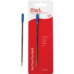 Stat Ballpoint Pen Refill Cross Compatible Fine Blue EACH