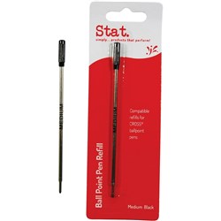 Stat Ballpoint Pen Refill Cross Compatible Medium Black each
