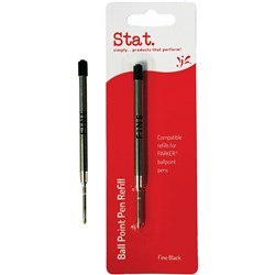 Stat Ballpoint Pen Refill Parker Compatible Fine Black each