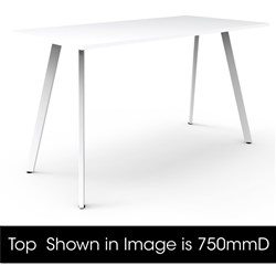 Eternity High Bar Table 1050Hx1800Wx900D White Top White Frame