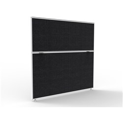 Shush 30 Desk Divider Screens 1200Hx1200W White Frame Black Pinnable Fabric