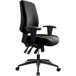 Buro Tidal Office Chair Mid Back W Arms Seat Slide BLK Fabric Seat&Back (FreightApp)
