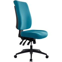 Buro Tidal Office Chair High Back No Arms Seat Slide Teal Fabric Seat&Back (FreightApp)