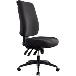 Buro Tidal Office Chair High Back No Arms Seat Slide Black Fabric Seat&Back (FreightApp)