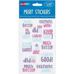 Avery Merit Stickers 52 Labels Assorted