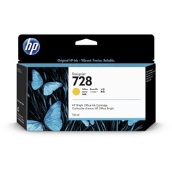 HP 728 130ml Yellow DesignJet Ink Cartridge F9J65A