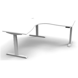 Rapidline Boost+ Corner Workstation 1800/1800W x 750D x 1270mmH White/White