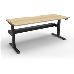 Rapidline BOOST+ Single Sided Workstation + Cable Tray 1500W 750D x 1270mmH Oak/Black
