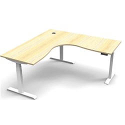 Rapidline Boost+ Corner Workstation 1800/1800W x 750D x 1270mmH Oak/White