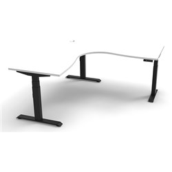 Rapidline Boost+ Corner Workstation 1800/1800W x 750D x 1270mmH White/Black
