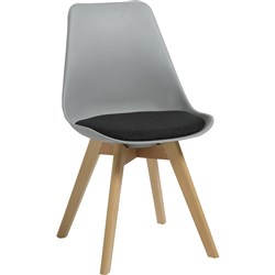 Rapidline Virgo Chair  Timber Leg Grey