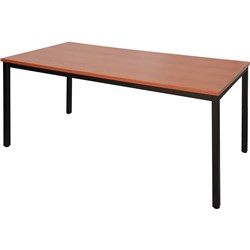 Rapidline Steel Frame Table 1800W x 900D x 730mmH Beech Top Black Frame