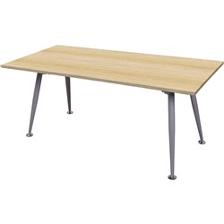 Rapidline Rapid Span Meeting Table 1800W x 750D x 730mmH Natural Oak Top Silver Frame