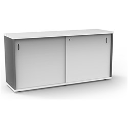 Rapidline Credenza Sliding Doors 1200W x 450D x 730mmH Natural White and Ironstone