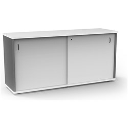 Rapidline Credenza Sliding Doors 1500W x 450D x 730mmH Natural White and Ironstone