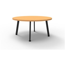 Rapidline Eterntiy Round Coffee Table 900D x 450mmH Beech Top Black Base