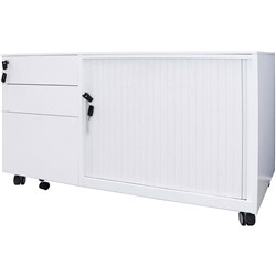 Rapidline Mobile Caddy Right Hand Tambour Door 1050W x 500D x615mmH White