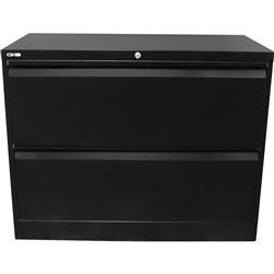 Rapidline GO Lateral Filing  Cabinet 2 Drawer 900W x 473D x 705mmH Black