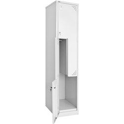 Rapidline GO Locker 2 Step Door 380W x 455D x 1830mmH Silver Grey