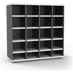 Rapidline Pigeon Hole Unit 20 Holes 1040W x 380D x 1040mm White And Ironstone