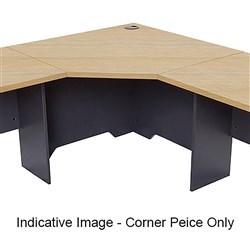 Rapidline Rapid Worker Corner Workstation 900/900W x 600D x 730mmH Oak And Ironstone