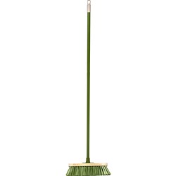 Cleanlink Outdoor Broom with Metal Handle Green