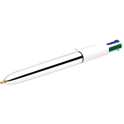 Bic 4 Colour Shine Ballpoint Pen Retractable Medium 1mm Box 12