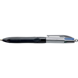 Bic 4 Colour Grip Pro Ballpoint Pen Retractable Medium 1mm Box 12
