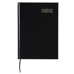 Cumberland Financial Year Diary A4 Week to View Black