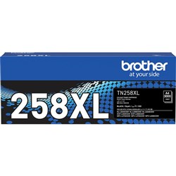 Brother TN-258XLBK Toner Cartridge High Yield Black 3000 pages