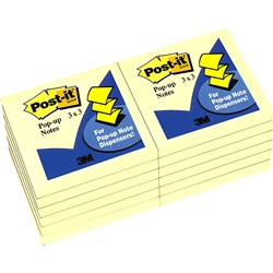 Post-It R330-YW Pop Up Notes 76x76mm Refill Yellow Pad each