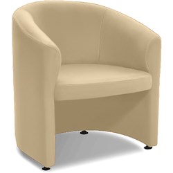 K2 Parkes Tub Chair Beige PU Leather