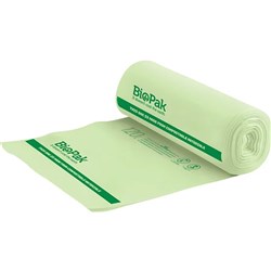 BioPak Compostable Bin Liners 120L Green Twelve Rolls of 12 (144)