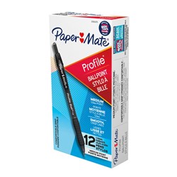 Paper Mate Profile Retractable Ballpoint Pen 1mm Black