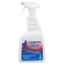 Clean Plus Country Fresh Air Alcohol Based 750ml Lavender Fragrance (Freight Applies)