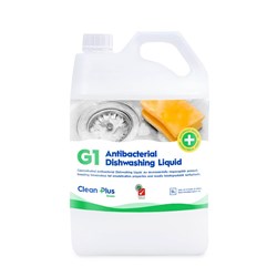 Clean Plus G1 Antibacterial Dishwashing Liquid 5 Litres (Freight Applies)