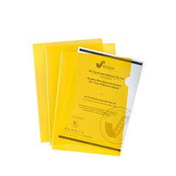 Marbig Ultra Letter File A4 Polypropylene Yellow Pack Of 10 Ctn of 10