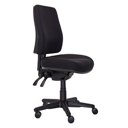 Buro Roma High Back Task Chair Seat Slide Fabric Seat & Black Back (Freight Applies)