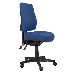 Buro Roma High Back Task Chair Seat Slide Fabric Seat & Blue Back (Freight Applies)