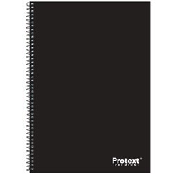 Protext Premium Spiral Notebook A4 8mm Ruled PP Cover Pocket Side Bound 240 Pg Pk 20