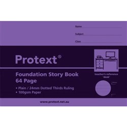 Protext Foundation Mini Storybook 165x240mm Plain/24mm Dotted Thrds 64 Pg Desk Pk 80