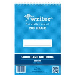 Writer Spiral Shorthand Notebook 5 x 8 Top Bound 200 Page Blue Pk 60