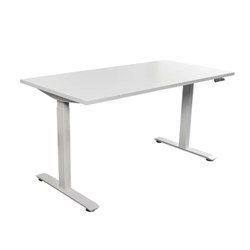 Steelco Height Adjustable Desk 1500Wx750Dx700-1200mmH White Top & Frame (Freight Applies)