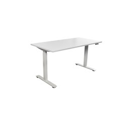 Steelco De-Luxe Height Adjust Desk 1500Wx750Dx650-1250mmH White/White (Freight Applies)