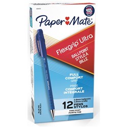 PaperMate FlexGrip Ultra Ballpoint Pens Fine 0.8mm Blue