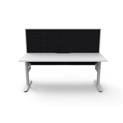 Rapidline Halo Static Single Sided Workstation + Screen 1800Wx750Dx1330mmH White/White