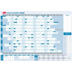 SASCO YEAR PLANNER 870x610mm White/Blue