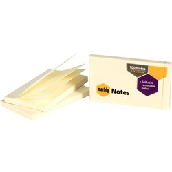 Marbig Repositionable Notes 75mmx125mm 100 Sheets per pad each